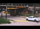 Truck driver makes a bad move at the 11foot8 bridge