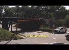 Reefer truck scrapes top at the 11foot8 bridge