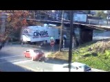 Cintas truck was not READY for the 11foot8 bridge