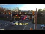 Mobile health RV gets stuck under the 11foot8 bridge