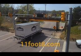 Another delivery truck scrapes the roof at the 11foot8+8 bridge