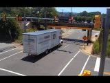 Moving truck runs red light and scrapes the 11foot8+8 bridge