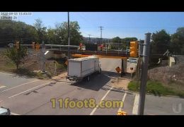 Reefer truck breaks the spell at the 11foot8+8 bridge