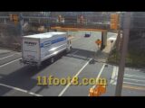 Speeding truck runs red light and hits the 11foot8+8 bridge